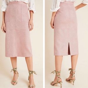 Anthropologie Current Air Clarisa Snake Print Pink Pencil Skirt